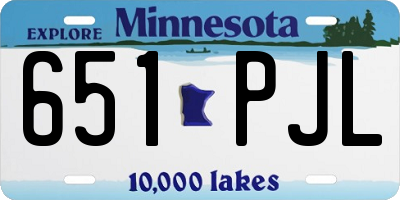 MN license plate 651PJL