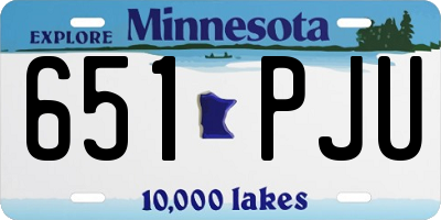MN license plate 651PJU