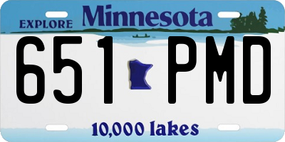 MN license plate 651PMD