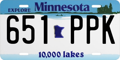 MN license plate 651PPK