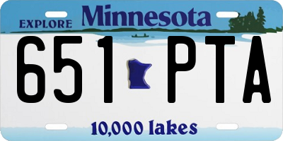 MN license plate 651PTA