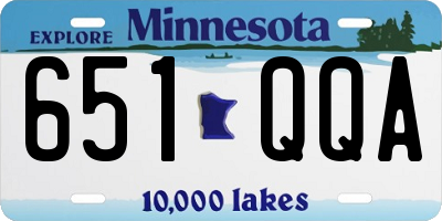 MN license plate 651QQA