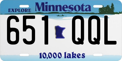 MN license plate 651QQL
