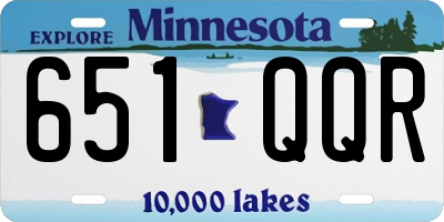 MN license plate 651QQR