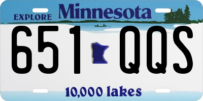 MN license plate 651QQS
