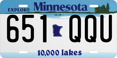 MN license plate 651QQU