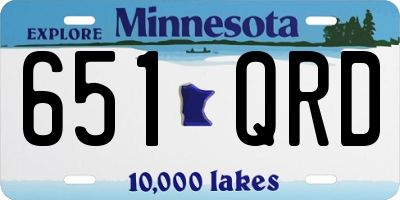 MN license plate 651QRD