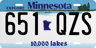 MN license plate 651QZS