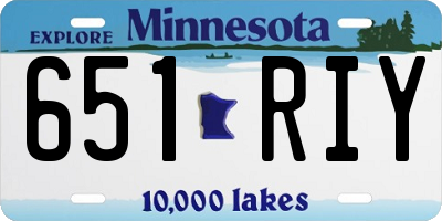 MN license plate 651RIY