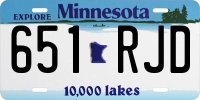 MN license plate 651RJD