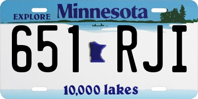 MN license plate 651RJI