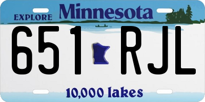 MN license plate 651RJL