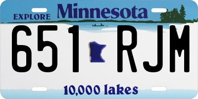 MN license plate 651RJM