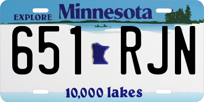 MN license plate 651RJN