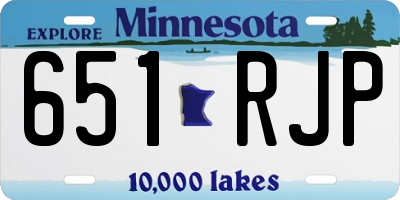MN license plate 651RJP