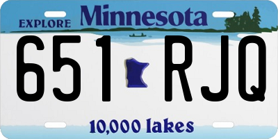 MN license plate 651RJQ