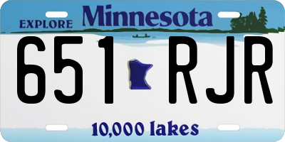 MN license plate 651RJR