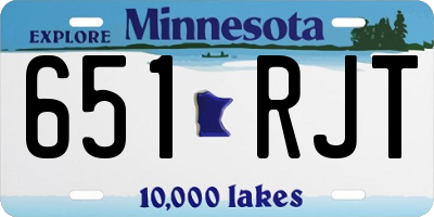 MN license plate 651RJT