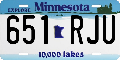 MN license plate 651RJU