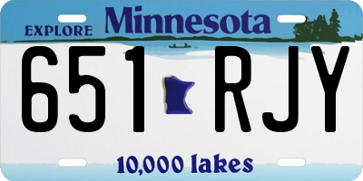MN license plate 651RJY