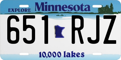 MN license plate 651RJZ