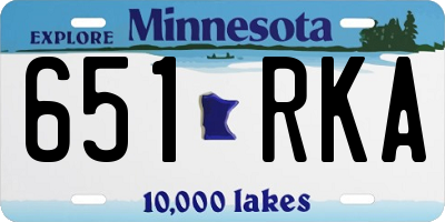 MN license plate 651RKA
