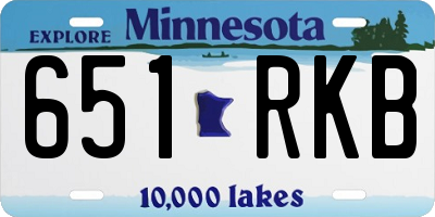 MN license plate 651RKB