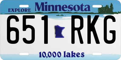 MN license plate 651RKG