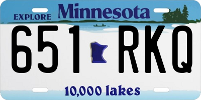 MN license plate 651RKQ