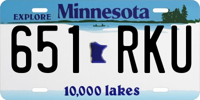 MN license plate 651RKU