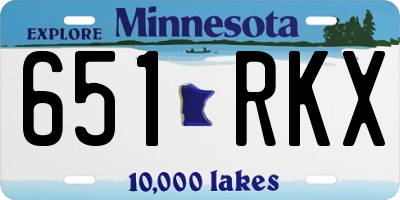 MN license plate 651RKX