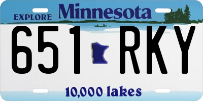 MN license plate 651RKY