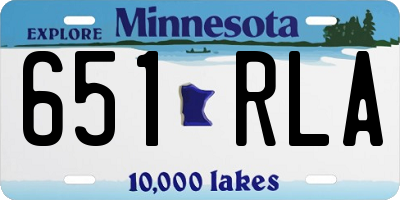MN license plate 651RLA