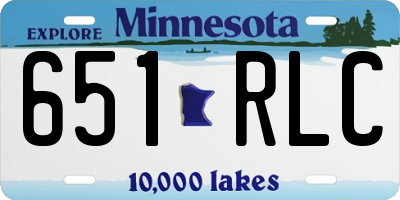 MN license plate 651RLC