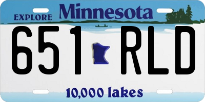 MN license plate 651RLD