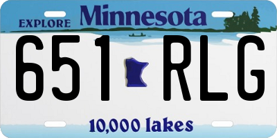 MN license plate 651RLG