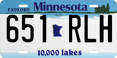 MN license plate 651RLH