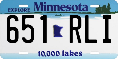 MN license plate 651RLI
