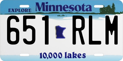 MN license plate 651RLM