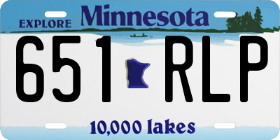 MN license plate 651RLP