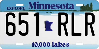 MN license plate 651RLR