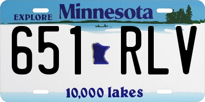 MN license plate 651RLV