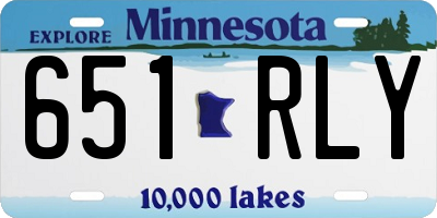 MN license plate 651RLY