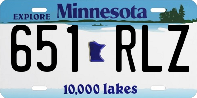 MN license plate 651RLZ