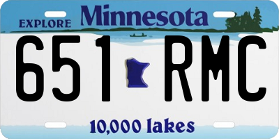 MN license plate 651RMC