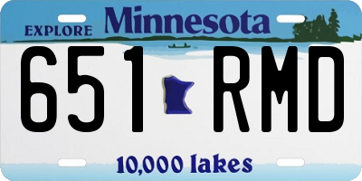 MN license plate 651RMD