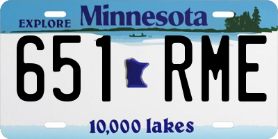 MN license plate 651RME