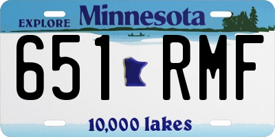 MN license plate 651RMF