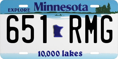 MN license plate 651RMG