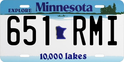 MN license plate 651RMI
